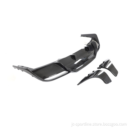 3pcs/set Dry Carbon Rear Diffuser and Splitters for Tesla Model 3 - 2023